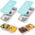 Stainless Steel Snack Containers, 2 Pack Grab and Go Snack Containers Reusable, Double Compartment Food Storage Containers with Lids, Lunch Box Containers for Travel, Outdoor Camping and Daily Use