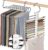 9 Layers Pants Hangers Space Saving Closet Organizer 2 Pack, Metal Space Saving Hangers Non-Slip Multi-Layer Multifunctional Rack Closet Organizers and Storage for Pants Skirts Jeans Trousers(White)
