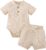 Jecson Newborn Boy Clothes Baby Boy Outfits Set Baby Boy Summer Clothes Soft Cotton Short Sleeve Top and Shorts for 0-18M