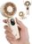 Aecooly Mighty Portable Handheld Fan | 20H Max Cooling Time | 3 Flexible Modes | 5 Speeds Wind | Battery Level Display | Mini USB Rechargeable Personal Battery Powered Fan Travel Gifts for Women-Beige