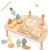 Activity Table for 1 Year Old, Montessori Toys for 1 2 Year Old Girls Boy Gifts, 8 in 1 Wooden Sensory Play Table for Toddler 1-3, Learning Toys for Baby 12-18 Months 1st Christmas Birthday Gifts