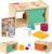 Fisher-Price Wood Montessori Toy Object Permanence Box Sort & Find, American Montessori Society Seal of Excellence, Wooden Shape-Sorter Learning Activity for Baby Ages 1+ Years