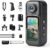 4K Body Camera – 64GB Mini Wearable POV Action Cam with 1.47″ Touch Screen & Charging Dock, 180° Rotating Lens, Waterproof Case for Vlogging Travel Sports Cycling Motorcycle Helmet(Black)