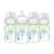 Dr. Brown’s Natural Flow® Anti-Colic Options+™ Wide-Neck Baby Bottles 5 oz/150 mL, with Level 1 Slow Flow Nipple, 4 Pack, 0m+