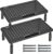 BONTEC Monitor Stand for Desk 2 Pack, 3-Level Height Adjustable Metal Monitor Riser, 14.5 x 9.1 in Ergonomic Computer Stand with Pen Holder & Cable Management for Printer, Laptop, Office Workstation