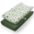 Blissful Diary Muslin Changing Pad Cover for Girls Boys, Ultra Soft Breathable Cotton, Baby Diaper Change Table Pad Covers, 2Pack (Monstera Leaves&Dark Green)