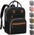 Tenot Diaper Bag Backpack for Women Large Capacity with Insulated Pockets Multifunctional Diaper Bags For Baby Girl Boy Waterproof Baby Bags For Mama Maternity Travel Bag Black