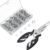 Pawfly 250 Pcs Split Rings and Split Ring Pliers, 5 Sizes Fishing Split Rings & Fishing Pliers Kit for Fishing, Fishing Lure Connectors, Stainless Steel Split Rings for Saltwater & Freshwater
