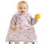 Vicloon Coverall Baby Feeding Bib, Weaning Bib Attaches to Highchair and Table, Long Sleeves Bib with Waterproof, Comfortable,Machine Washable, Baby Bib For 6 Month to 3 Years Old (Pink)