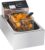 Electric Deep Fryer 10L/10.5QT Stainless Steel Single Tank Commercial Fryer with Basket, 1700W 110V Countertop Deep Fryer for Home Kitchen and Restaurant Use with Oil Thermometer & Temperature Control