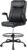 Misolant Drafting Chair with Footrest Ring, Tall Office Chair for Standing Desk, PU Faux Leather Bar Counter Height Chairs with Adjustable Height, 360° Swivel Wheels for Garage Office, Black