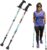 Urban Poling ACTIVATOR® MODA with Snow & Trekking Baskets, Silver with Blue, Green, & Yellow, 1 Pair – For Users 4’2″–6′ – Lightweight, Aluminum Nordic Walking Sticks – Collapsible & Adjustable Hiking