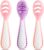 Munchkin® Gentle Dip™ Baby Spoons for Self Feeding and Baby Led Weaning, 3 Pack, Pink/Purple