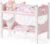 ROBUD Baby Doll Crib, Wooden Baby Doll Beds for 20 Inch Dolls, Baby Doll Bunk Beds with Gauze Curtain, American Girl Doll Bed for Gifts, WRP35