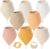 Soft Muslin Baby Bandana Drool Bibs for Boys & Girls, Absorbent Infant Teething Bib with 2 Teethers & Snaps