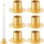 6 Pcs Gold Metal Taper Candle Holders Bulk for Wedding Pillar Candles Taper Candlesticks Holders Centerpieces Short Candle Stick Dinner Decor for Party Anniversary Dinning Table Gift (6, Gold)
