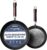 2-Piece Auto-Seasoning Carbon Steel Pan Set 10 & 12 Inch, Deep Nitrided Skillets Professional Cookware Bundle, Pre-seasoned, Wooden Handle, PFAS & PFOA-Free