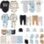 The Peanutshell Baby Layette Gift Set for Boys or Girls – Unisex Newborn Gift Sets, Baby Clothes & Essentials, Safari
