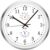 HITO 12 Inch Silent Wall Clock Battery Operated Non Ticking Glass Cover Silver Aluminum Frame, for Living Room Decor, Kitchen, Bedroom, Home Office (12″ White)