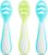 Munchkin® Gentle Dip™ Baby Spoons for Self Feeding and Baby Led Weaning, 3 Pack, Blue/Green