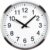 HITO 16″ Silent Wall Clock Battery Operated Non Ticking Sweep Movement Glass Cover Silver Aluminum Frame, for Kitchen, Bedroom, Home Office, Living Room Decor