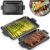 2PCS Grill pan: Grill topper for outdoor grill – Non-stick enamel coating grill topper suitable for camping, picnic, party