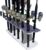 Rush Creek Creations Reel Salty Gray/White/Blue 11-Rod Marine Grade Fishing Rod Holder – Bi-Level Design, UV-Resistant, 100% Waterproof for Garage and Dock