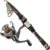 PLUSINNO Fishing Rod and Reel Combos – Carbon Fiber Telescopic Fishing Pole – Spinning Reel 12 +1 Shielded Bearings Stainless Steel BB