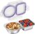 Stainless Steel Snack Containers with Lid, Reusable 2 Compartment Snack Box Leak-Proof Food Storage Container, 13 Oz BPA-Free Metal Bento Lunch Box for Home, Travel, Picnic