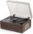 CD Player Bluetooth 5.3, Dual HI-FI Speakers, Desktop Music Player, Remote Control, 3.5mm Headphone Jack, USB AUX Input, Multi-Format, Walnut Wood Grain, 2-Year Warranty