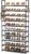 VTRIN 10 Tier Shoe Rack Tall Large Capacity Wide Shoe Organizer with Two Hooks Sturdy Metal Shoe Shelf for Entryway, Closet, Bedroom