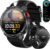 Mens Smart Watch for Android Phones and iPhone,Military Sport Smart Watches for Men Fitness Tracker Watch with Flashlight/Compass/Waterproof/100 Days Battery/Heart Rate/Sleep/100+ Sport Modes
