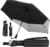 DROPTOP Umbrella Travel Size – Windproof Travel Umbrella Compact | Portable Umbrella with Case & Strap, 46″ Full Coverage for Self & Gear, Collapses to 11.5″, PFAS-Free, Fiberglass Ribs