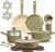 CAROTE 21pcs Cookware Set Nonstick Pots and Pans Set, Ceramic Cookware Set Induction Cookware, Non toxic Healthy Non Stick Kitchen Cooking Set, PFAS PTFE Free