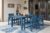 Perli™ 5-Piece Outdoor Dining Set, All-Weather HDPE Patio Furniture with 4 Armrest Chairs and Rectangular Table, UV-Resistant 4-Person Set for Deck, Backyard, Blue