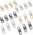 Phinus Lock Combo, Total 21PCS Clips Anti-Theft, Locks Anti-Theft for Luggage, Clothing, Backpacks, Boots, Purses, Travel Outdoor Sports(Black, Silver, Gold)