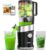 Aeitto Cold Press Juicer, Juicer Machines For Whole Fruits & Vegetables, Large Feed Chute, Slow Masticating Juicer, Easy to Clean with Brush, High Juice Yield,Self Feeding,Easy to Assemble