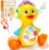 Tsomtto Baby Musical Light Up Duck Toy, Baby Toys Dancing Crawling Tummy Time Toys, Newborn Infant Musical Learning Toy Gifts for Baby Boys Baby Girls