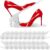NVGSN Shoe Slots Organizer 20 Pack – Shoe Stackers, Space Savers 50%, 4 Levels Adjustable, Double Layer Holders for Closet, White
