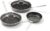All-Clad HA1 Hard Anodized Nonstick Fry Pan Set – 5-Piece Cookware, 8″, 10″, 12″ Skillets with Lid, Induction Compatible, Oven Safe to 500°F, Lid Safe to 350°F, Black