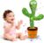 Hunfur Interactive Baby Toys Dancing Talking Cactus Toy,Funny Gift for Infant, Singing Record Repeat What You Say Light Up Toy for Toddler Boy Girl (Volume Adjustment)
