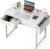 DUMOS 32″ Home Office Computer Desk with Drawers, Small Gaming Writing Study Table with Storage Side Bag, Headphone Hook and Adjustable Feet for Bedroom White