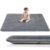 Huloo Sleep Baby Play Mat for Floor,1.3″ Thick Elasti-Foam 50″×50″ Playpen Mat for Tummy Time,Non-Toxic Certified Water Repellent Soft Coral Velvet for Toddler,Infant,Kids,Non-Slip Backing Safe for Crawling(Dark Grey)