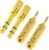 QAJOPFN 4 Pack Headphone Jack Adapter – 3.5mm (1/8 inch) Male to 6.35mm (1/4 inch) Female and 6.35mm (1/4) to 3.5mm (1/8) Audio Adapter for Player, Headphone, Guitar Amplifier