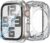 YIJDACASE [3 in 1] Waterproof Case for Apple Watch SE 3/SE 2/SE,Series 6/5/4 44mm,Built-in Tempered Glass Screen Protector,360 Full Coverage PC Bumper, Sensitive Touch Protective Cover,Clear