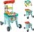 Fisher-Price Baby Push Toy 4-in-1 Snack Cart Walker Learning Activity, 14 Pieces for Pretend Play Infants Ages 6+ Months, Multilanguage Version