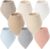Soft Muslin Baby Bandana Drool Bibs for Boys & Girls, Absorbent Infant Teething Bib with 2 Teethers & Snaps