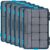 Wonderjune 6 Pack Fishing Tackle Boxes Waterproof 3600 and 3700 Tackle Trays with Removable Dividers Plastic Storage Organizer Bait Vault Camouflage Box for Freshwater Saltwater (Blue,3600)