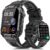 Smart Watch with Phone Function, Make/Answer Call AI Voice Control, Smartwatch with 28 Sport Modes Pedometer Fitness Watch for Android and iOS Phones Men Women (Square, Black)