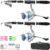 Fishing Pole Combo Set,2.1m/6.89ft 2PCS Collapsible Rods 2PCS Spinning Reels Lures Set Carrier Bag Carbon Fiber Telescopic Fishing Rods Sea Saltwater Freshwater Kit Fishing Rod Reel Combos